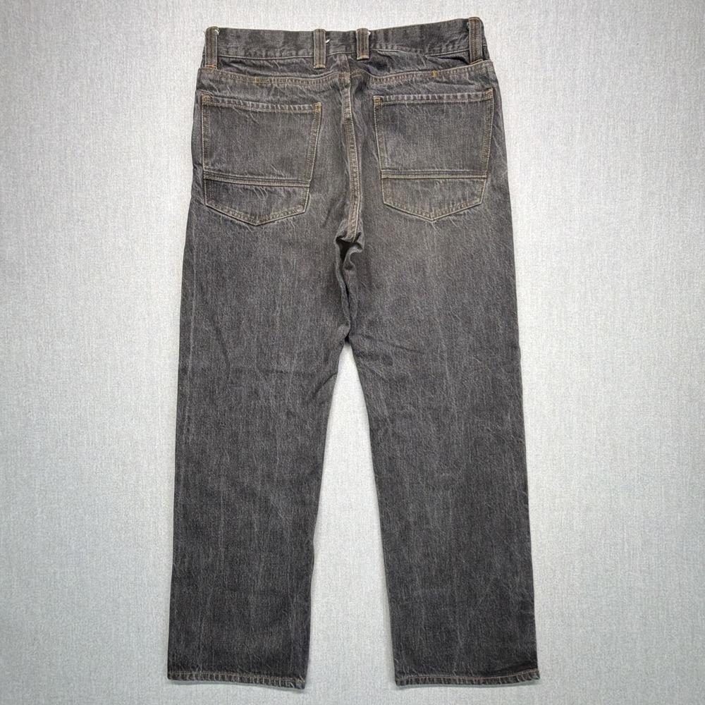 Triple Aught Designs TAD Selvedge Jeans Mens 32x30 Black Denim Button Fly USA